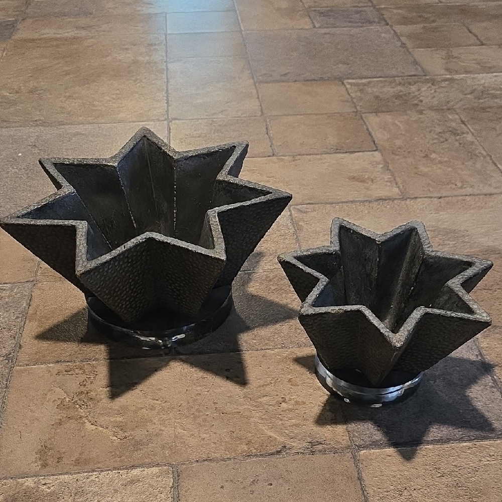 Elegant Pewter/Crystal Decorative Bowl Set